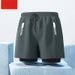 2025 New Style Adult Double-layer Swimming Trunks For Men, Flat-angle Five-inch Pants, Anti-embarrassment Professional Beach Pants_viptrois.com