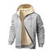 Cozy Fleece Hooded Sweatshirt For Men & Women - Soft Sherpa Lining, Warm Winter Pullover, Unisex Casual Streetwear (EU Sizing)_viptrois.com