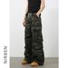 Men's Camo Cargo Jeans Vintage Workwear Style Baggy Straight Leg Denim Pants Multiple Pockets Streetwear_viptrois.com
