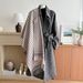 Korean-Style Cashmere-Like Scarf Wrap – Winter Shawl For Women (Plaid & Floral Print, Reversible Design, Soft & Warm, Fashionable Cape)_viptrois.com