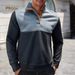 Men's Casual Color Block Polyester Zip-Up Hoodie Lightweight Outdoor Sportswear For All Seasons_viptrois.com