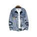 Retro Workwear Denim Jacket, Trendy Loose And Versatile Top, Men's Shirt Type Jacket_viptrois.com