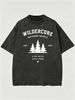 Pine Tree Wildercore Outdoor Heavyweight Washed Graphic T-Shirt Men's Oversized Streetwear Tee_viptrois.com