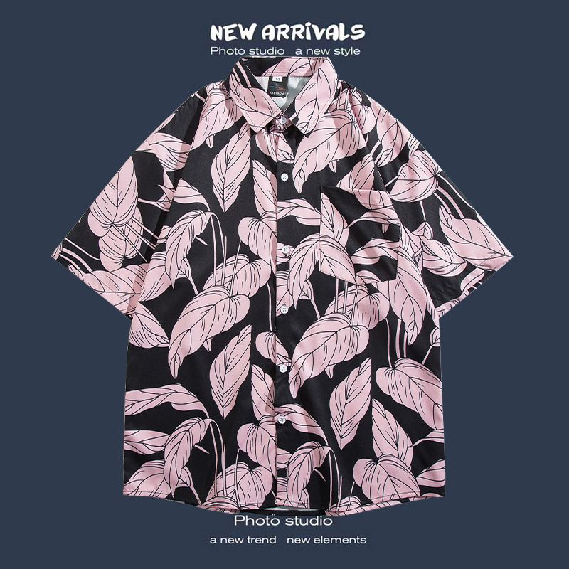 Men's Clothing Short Sleeved Floral Shirt Retro Trendy Handsome Shirt_viptrois.com