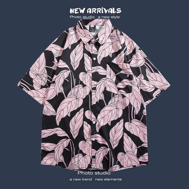 Men's Clothing Short Sleeved Floral Shirt Retro Trendy Handsome Shirt_viptrois.com