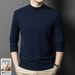 Pure Fine Knit Long Sleeve Wool Men, Thickened Warm For Autumn And Winter, Half Turtleneck, Solid Color Base Shirt, Inner_viptrois.com