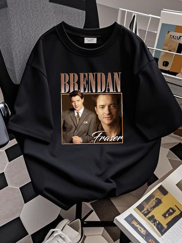 Brendan Fraser Vintage T Shirt Homage Merch Tarzan Fashion Graphic Homme Comfortable Casual Breathable Slightly Summer Stretched Versatile_viptrois.com