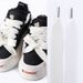 Shoe Accessories smile shoelaces ouder bread shoelaces white beige 2cm widened flat metal head shoelace rope a pair_viptrois.com