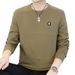 Popular Crew Neck Sweater Men's Autumn And Winter Fleece Thickened Long-sleeved Trendy Youth Bottoming Shirt_viptrois.com