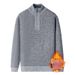 Men's Fleece-Lined Thick Knit Cardigan For Middle-Aged & Seniors – Lightweight Warm Winter Coat For Dad, Autumn & Winter Soft-Touch Outerwear_viptrois.com