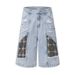 Men's Clothing Retro Distressed Dirty Ripped Deconstructed Shoulder Pad Denim Suit For Men And Women Street Trend Jeans_viptrois.com