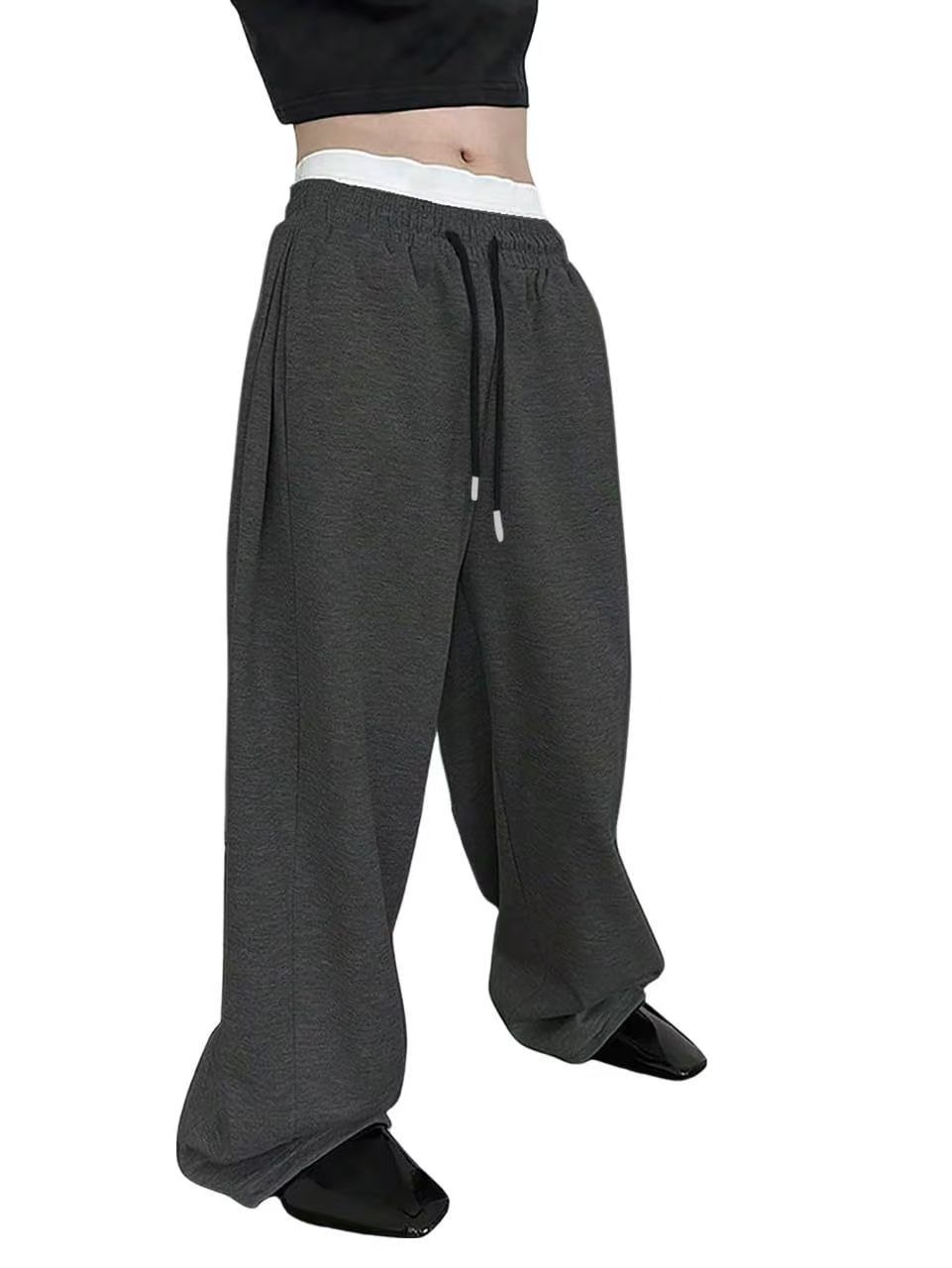 Men's Clothing Unisex Straight-Leg Sweatpants - Elastic Waist Joggers With Pockets (10 Colors, S-XXXL)_viptrois.com