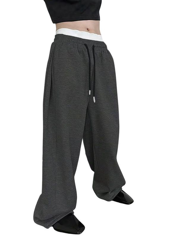 Men's Clothing Unisex Straight-Leg Sweatpants - Elastic Waist Joggers With Pockets (10 Colors, S-XXXL)_viptrois.com