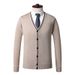 Men's Wool Blend V-Neck Cardigan Sweater - Stylish Casual Long Sleeve Vest Coat For Fall (Plaid & Camouflage Patterns)_viptrois.com