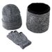 Winter Knit Scarf Hat Gloves Set – Ultra-Soft Acrylic Trio (Black/Grey/Wine, 20x29cm, Thick & Windproof, Unisex Cold-Weather Essential)_viptrois.com