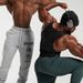 Men's Clothing Shark Fitness Loose Sports Pants Terry Breathable _viptrois.com