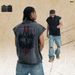 Men's Summer Washed Vintage American Style Sleeveless T-Shirt With Direct Print_viptrois.com