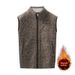 Pulse Autumn Winter New Sweater Cardigan Knitted Loose Plus Size Casual Sleeveless Fleece-Lined Vest Men's Knitwear_viptrois.com
