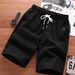 Men's Clothing Breathable 5 Point Pants Men's Summer Shorts Men's Thin Loose Large Size Casual Sports Pants Mid Length Pants Breeches Trendy Men's_viptrois.com