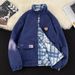 Men's Reversible Sherpa Jacket – Hong Kong Streetwear Style, Plaid & Solid Color Two-Way Wear, Stand Collar Zip-Up Coat_viptrois.com