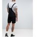 Men's Clothing Denim White Black Rim Shorts Jumpsuit Overalls_viptrois.com