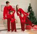 Christmas Alphabet plaid Fawn Christmas family dress printed homestay pajamas_viptrois.com