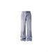Men's Clothing Black Blue Gray Washed Retro Old Bootcut Scimitar Retro Slim Denim Trousers_viptrois.com