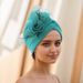 Muslim hat Space layer sticky flower watermelon hat Muslim bun hat African hat_viptrois.com
