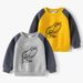 XUANMU New Designer Children's Clothing Solid Color Dinosaur Printing Plus Fleece Hoodie Children's Pullover Boy Girl Clothes XB115_viptrois.com