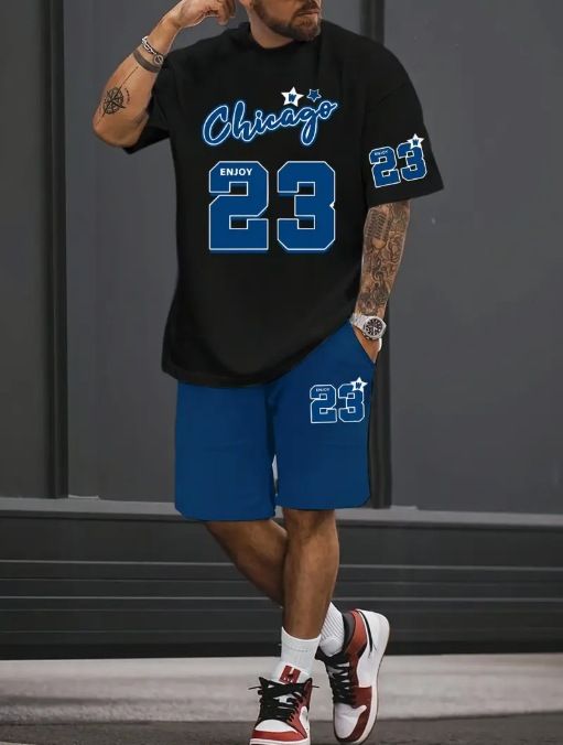 Men's Clothing Sports Leisure Printed Short Sleeve Printed Polyester T Shirt_viptrois.com