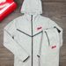 Men's Letter Print Color Block Hooded Tracksuit Set - Casual Zip-Up Sweatshirt & Joggers (Black/Grey, Grey) | S-3xl_viptrois.com