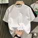 European Fashion Trendy Brand Light Luxury Men's Short Internet Celebrity Niche Hot Diamond High-end Round Neck Half_viptrois.com