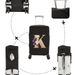 Creative Letter Luggage Protective Cover Thickened Elastic 24 Inch Luggage Protective Cover Trolley Case Cover_viptrois.com