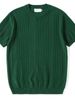 Men's Clothing Knitted Short Sleeved T Shirt Men's Summer Thin Ice Silk Half Sleeved Sweater Men's White Inner Wear Single Bottoming Top_viptrois.com