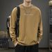 Cotton Versatile Long Sleeve T-Shirt Men's American Hoodie Spring And Autumn New Loose Bottom Shirt_viptrois.com
