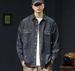 2025 Spring New Mercerized Denim Shirt Men's Quality Big Cow Thin Loose Lapel Primary Color Denim Shirt Men's_viptrois.com