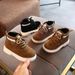 Autumn and winter fashion Children's cotton-padded shoes boys' warm cotton-padded Martin boots girls' side zipper retro snow boots_viptrois.com