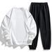 Men's Clothes Student Hoodie Set For Men Spring And Autumn Casual Loose Fashion Set With A Handsome Two-piece Set Of Ankle Pants_viptrois.com