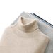 100% Pure Wool Sweater For Men, High Collar, Loose Fit, Thin Pullover Knitted Cashmere Sweater, Seamless Base Shirt_viptrois.com