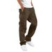 Men's Casual Drawstring Overalls Multi-pocket Cotton Cargo Pants In Assorted Colors - Low Waist Long One-piece_viptrois.com