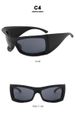 Sunglasses Ins Style Trendy Brand Cat Eye Thick Frame Y2K Internet Celebrity Concave Shape Sunglasses For Men And Women_viptrois.com