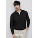 New Long Sleeved Knitted Sweater Men's Polo Shirt With A V-neck And Slim Fit_viptrois.com