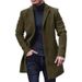 Loom Loom New Cross-Border Men's European American Style Mid-Length Trench Coat, Solid Color Wool Cardigan, Multiple Colors And_viptrois.com