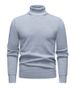Men's Fleece-Lined High Neck Sweater – Slim Fit Thermal Pullover For Winter (8 Colors) – Stretch Polyester Base Layer With Ribbed Hem_viptrois.com