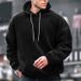 Men's Fleece-Lined Hooded Sweatshirt - Oversized Pullover Hoodie (Grey/Tan/Black, S-2XL)_viptrois.com