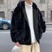 Men's New Fashion Harajuku Style Winter Solid Color Cotton Jacket Student Design Double-Sided Korean Version Coat Trendy_viptrois.com