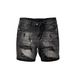 Men's Clothing Ins Trendy Big Hole Denim Shorts Summer New Style Personalized Patch Ink Splash High Street Slim Pants_viptrois.com