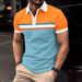 Men's Business Polo Shirt Casual Summer Short Sleeves Tops Plaid Pattern Print Button T Shirt Loose Clothes Fashion Golf Shirts_viptrois.com
