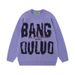 Loom European And American Street Letter Base Unisex Trendy Loose Japanese Retro Pullover Wool Lazy Style Knitted Sweater_viptrois.com