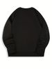 Autumn And Winter Men's Long Sleeved Round Neck Black Top Loose Casual Hoodie Hooded Hoodie_viptrois.com